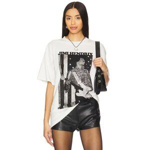 Philcos Jimi Hendrix USA Boxy Tee in Natural
